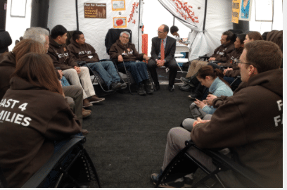 Immigration Fasters Get Visit From Labor Secretary