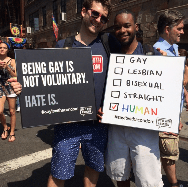Message At Gay Pride Parade