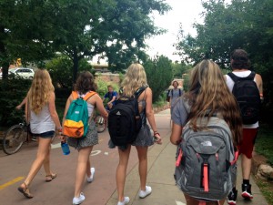 College Students Walking