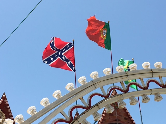 Confederate Flag at San Leone amusement park, Agrigento, Sicily