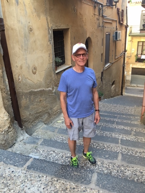 Nick Taylor on the steps in Agrigento Sicily