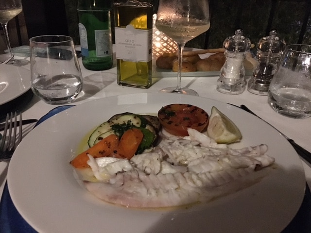 Red Snapper at Villa Athena Terrazo degli Dei, Agrigento, Sicily