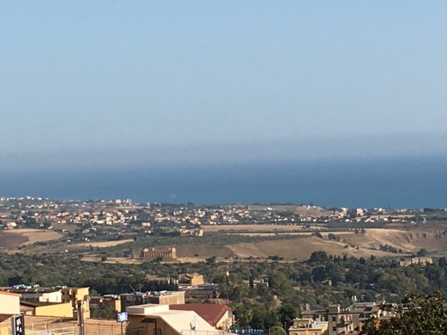 View from Agrigento, Sicily to the Mediterranean