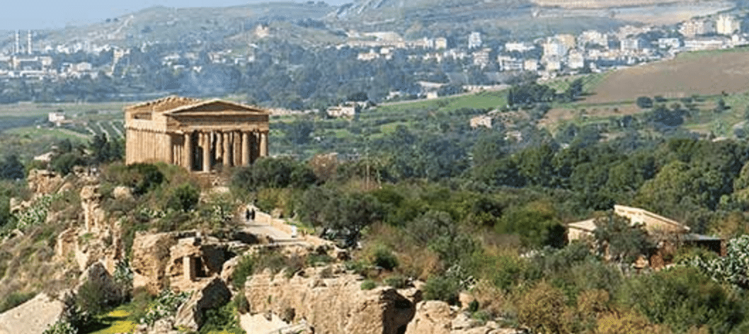 View from below of Valley of the Temples, Agrigento, Sicily. Photo by ConsumerMojo.com Sicilyof the Te