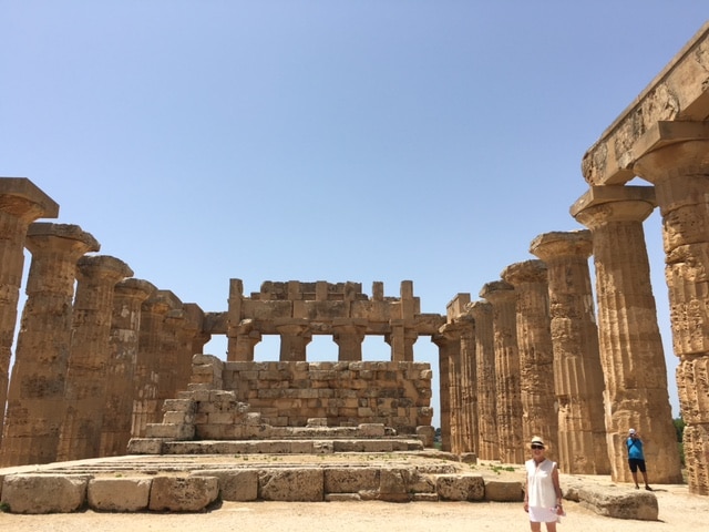 Barbara Nevins Taylor at Temple of Hera Selinunte Sicily