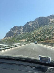 Driving along Mountains Sicily