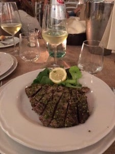 Tuna with Pistacchio Crust Ballaro Restaurant Palermo Italy