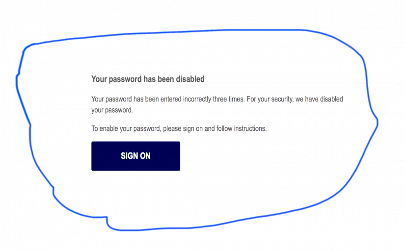 Password Disabled Scam