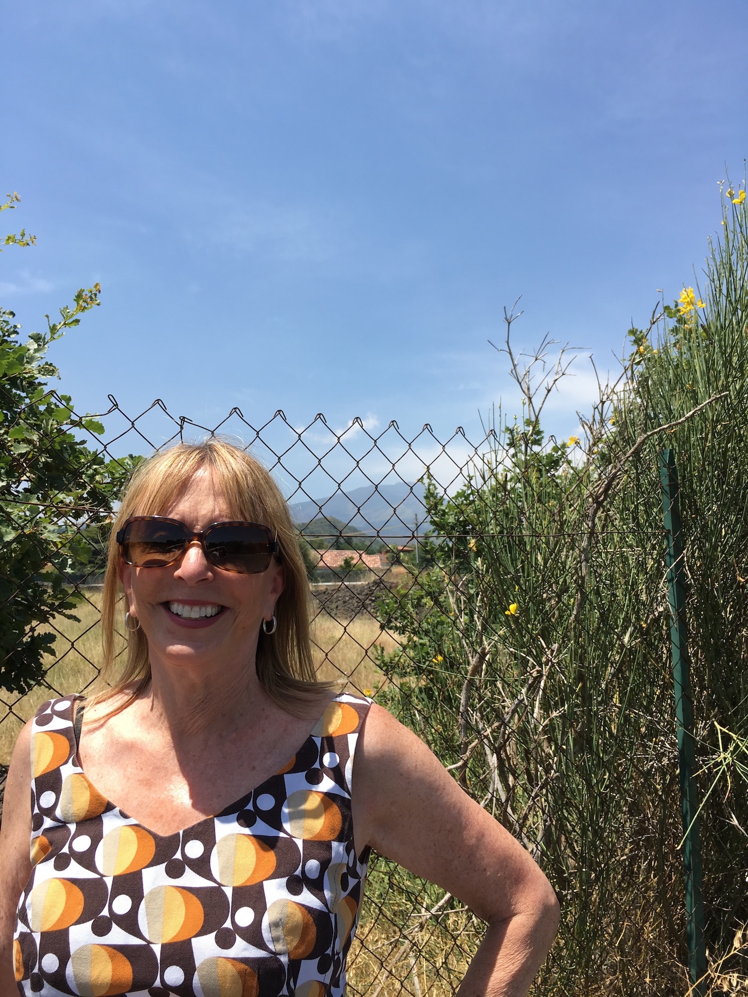 Barbara Nevins Taylor on the Southern slope of Mount Etna. Photo by ConsumerMojo.com
