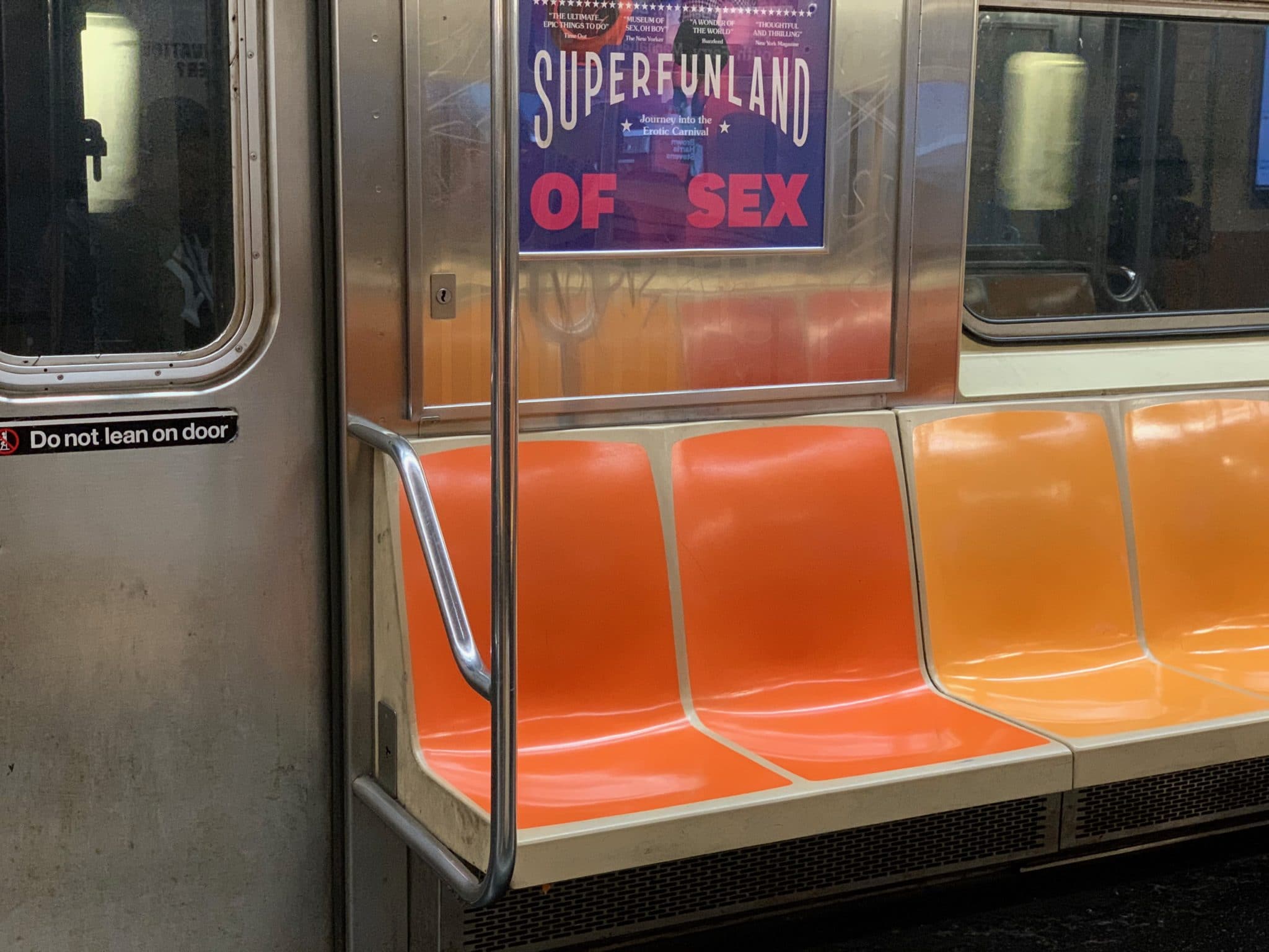 Empty New York subway seats