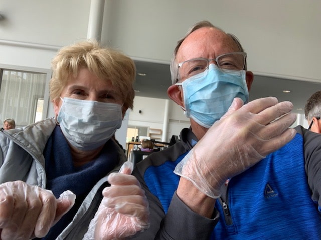 Mike and Donna Ambrose Wearing Masks