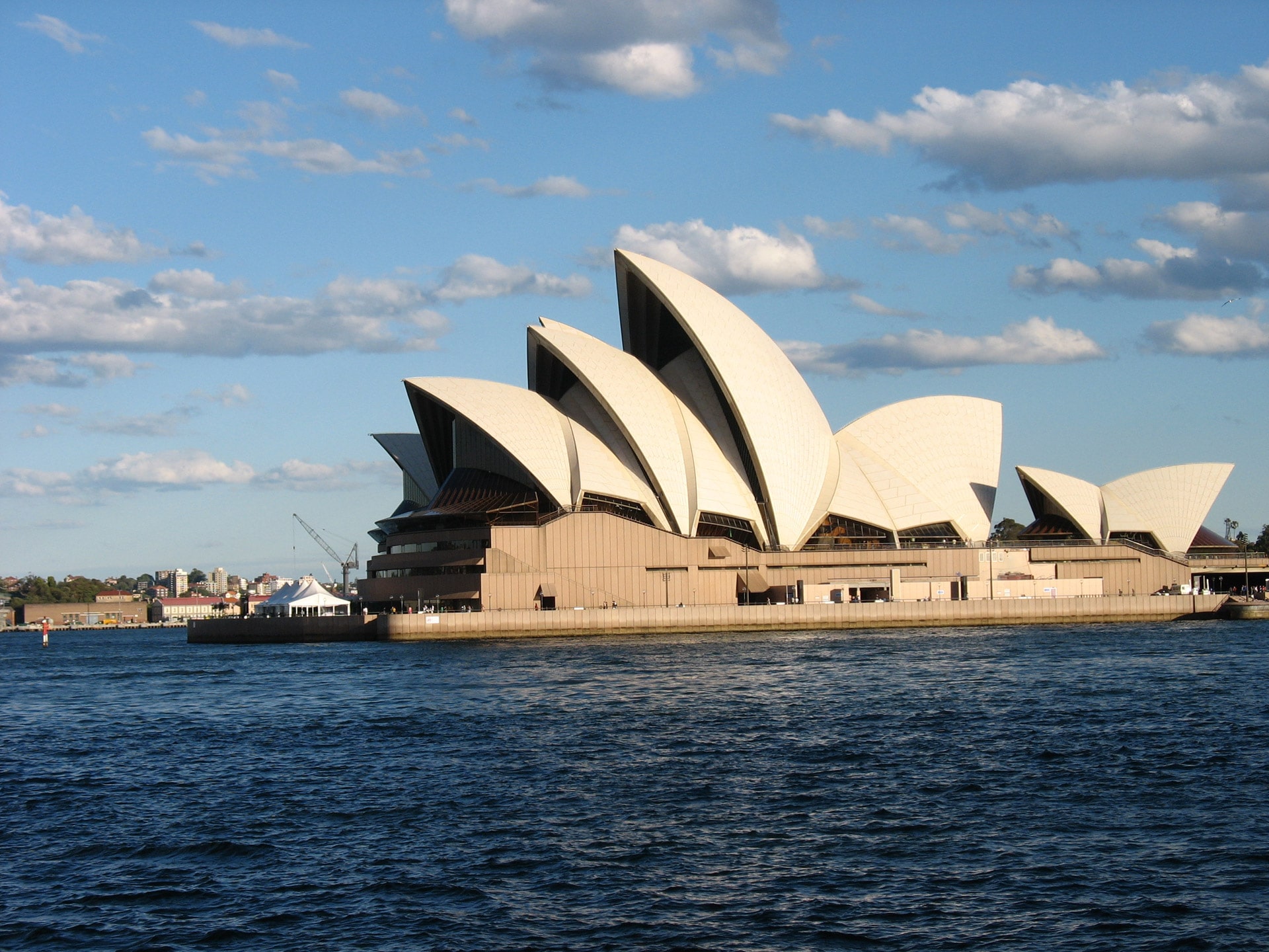 Sydney Opera House facing the water