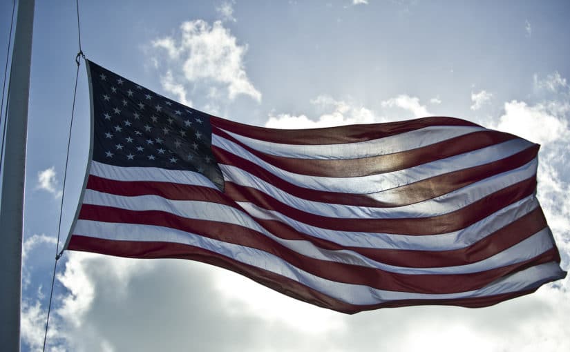 Flag at Half Staff. U.S. Military Photo, public domain