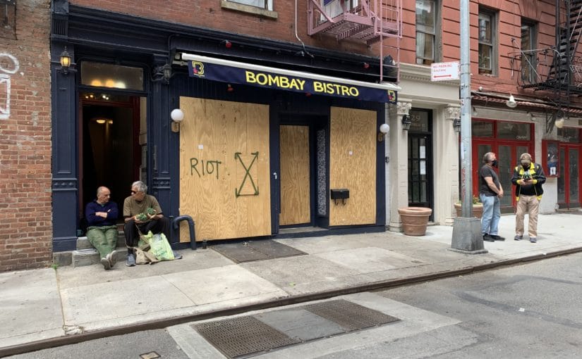 Boarding Up Windows Against Looters