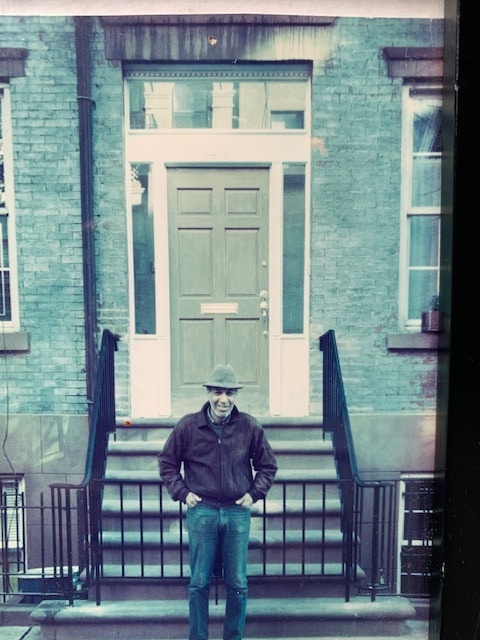 Architect Harley Jones in front of his home on Jones Street.