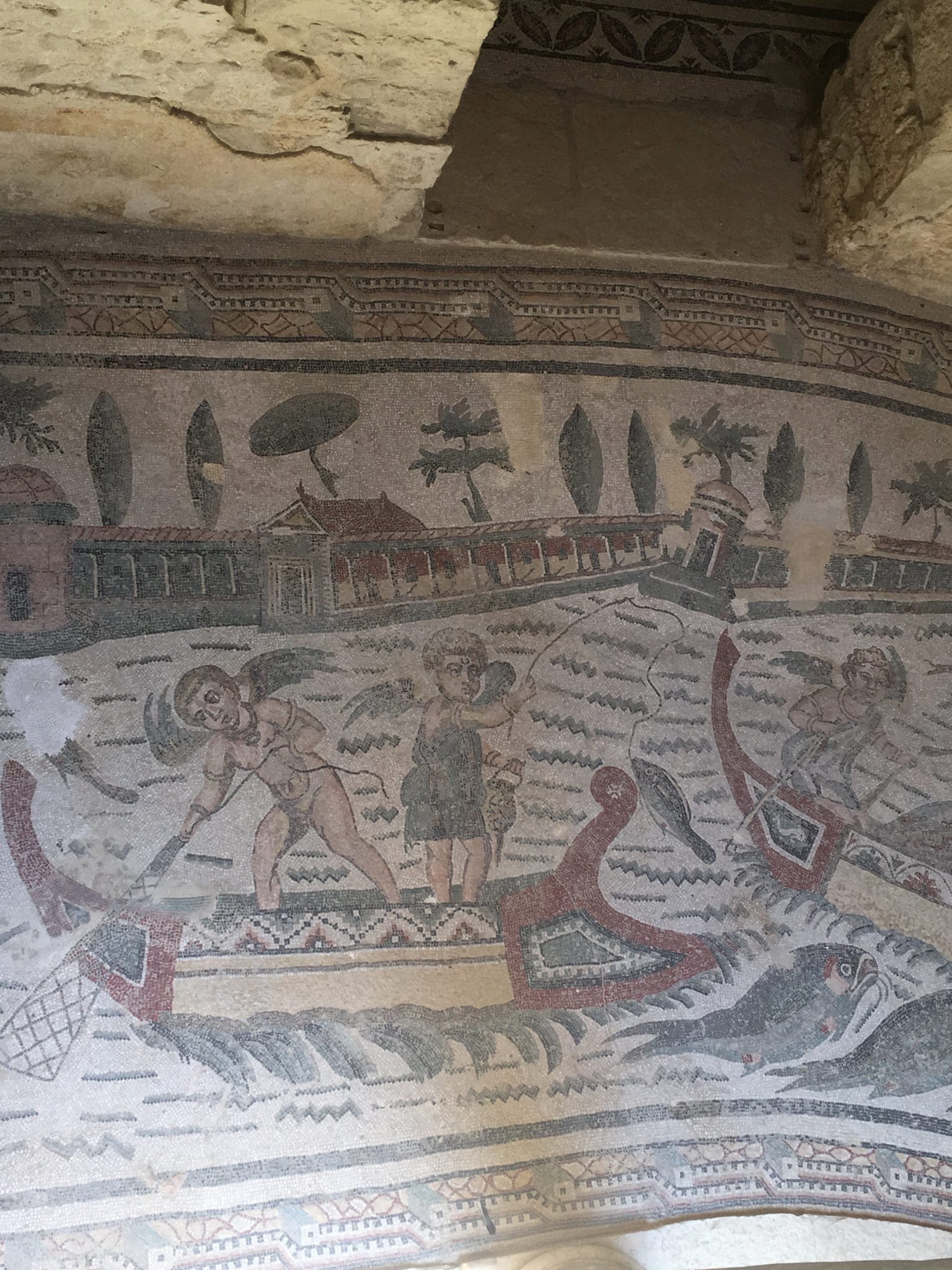 Fishing Mosaic. Villa Roman Del Casale, Sicily. Photo by ConsumerMojo.com