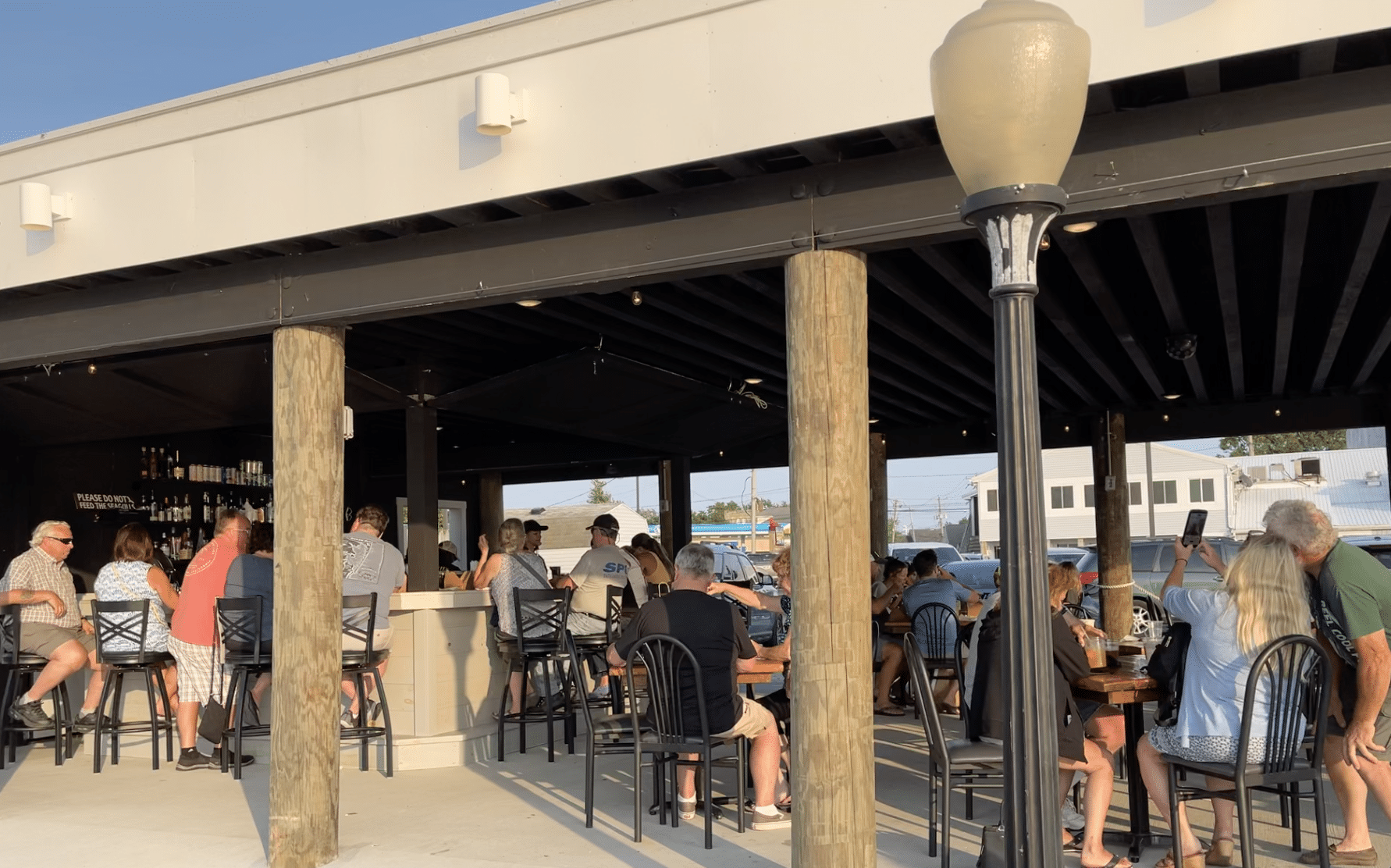 Don's Seafood outdoor dining area. Chincoteague, Virginia. Photo by ConsumerMojo.com