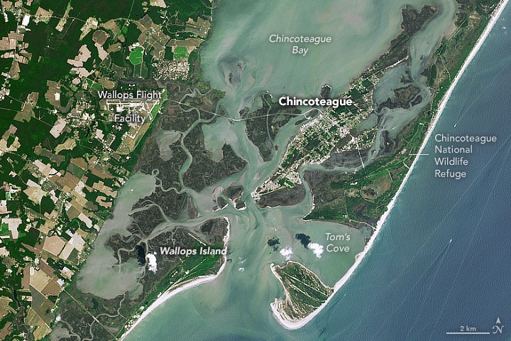 Overview of Chincoteague and Assateague NASA photo