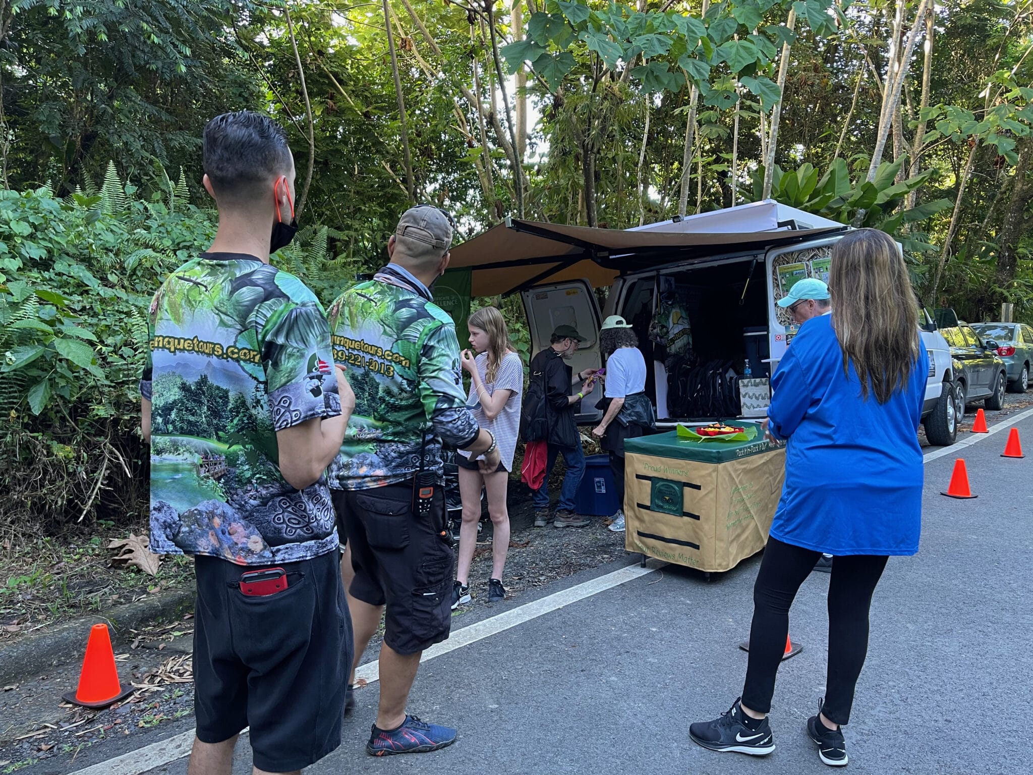 El Yunque Tours Truck with snacks
