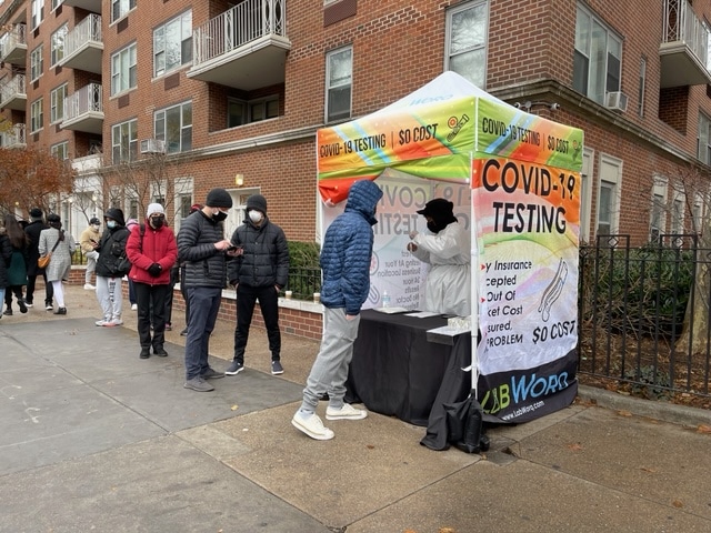 Washington Square COVID testing, Photo by ConsumerMojo.com