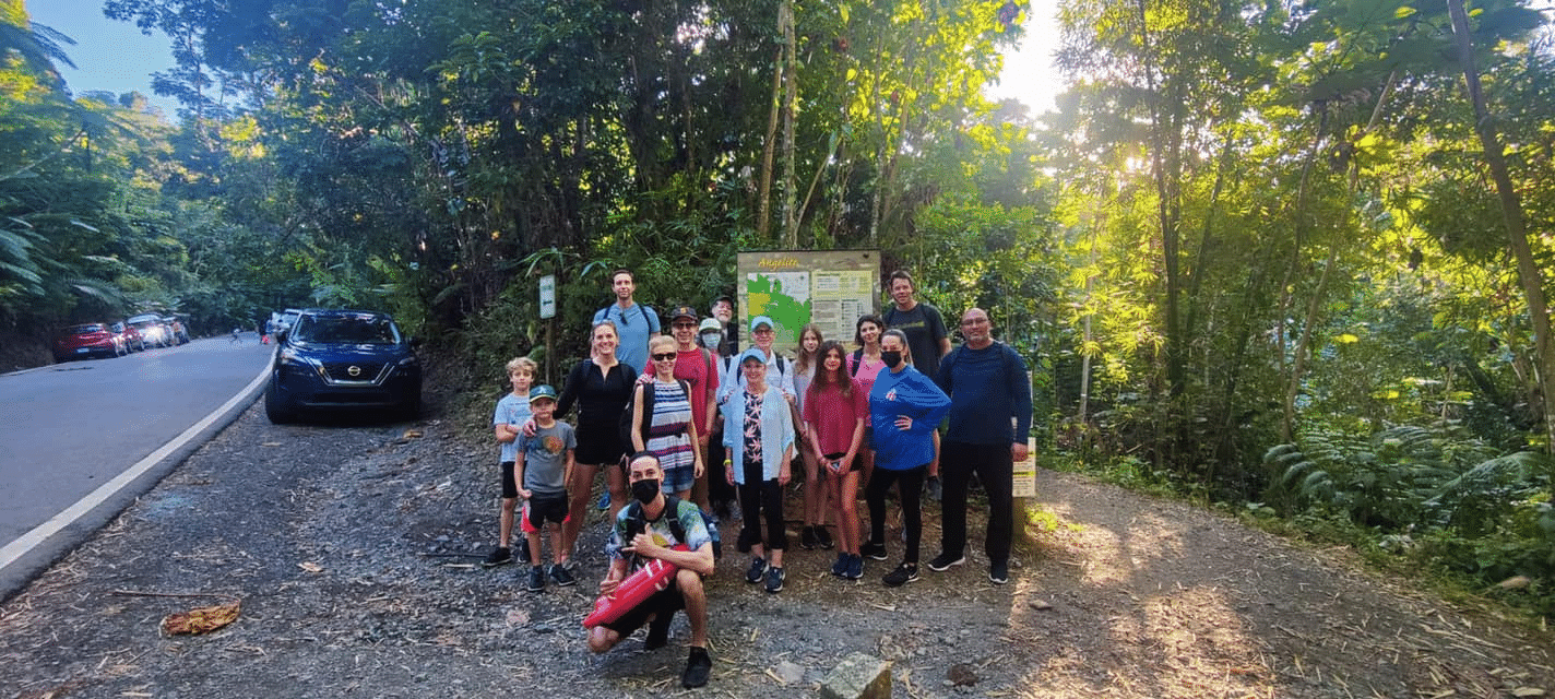 Group picture starting out with El Yunque Tours 