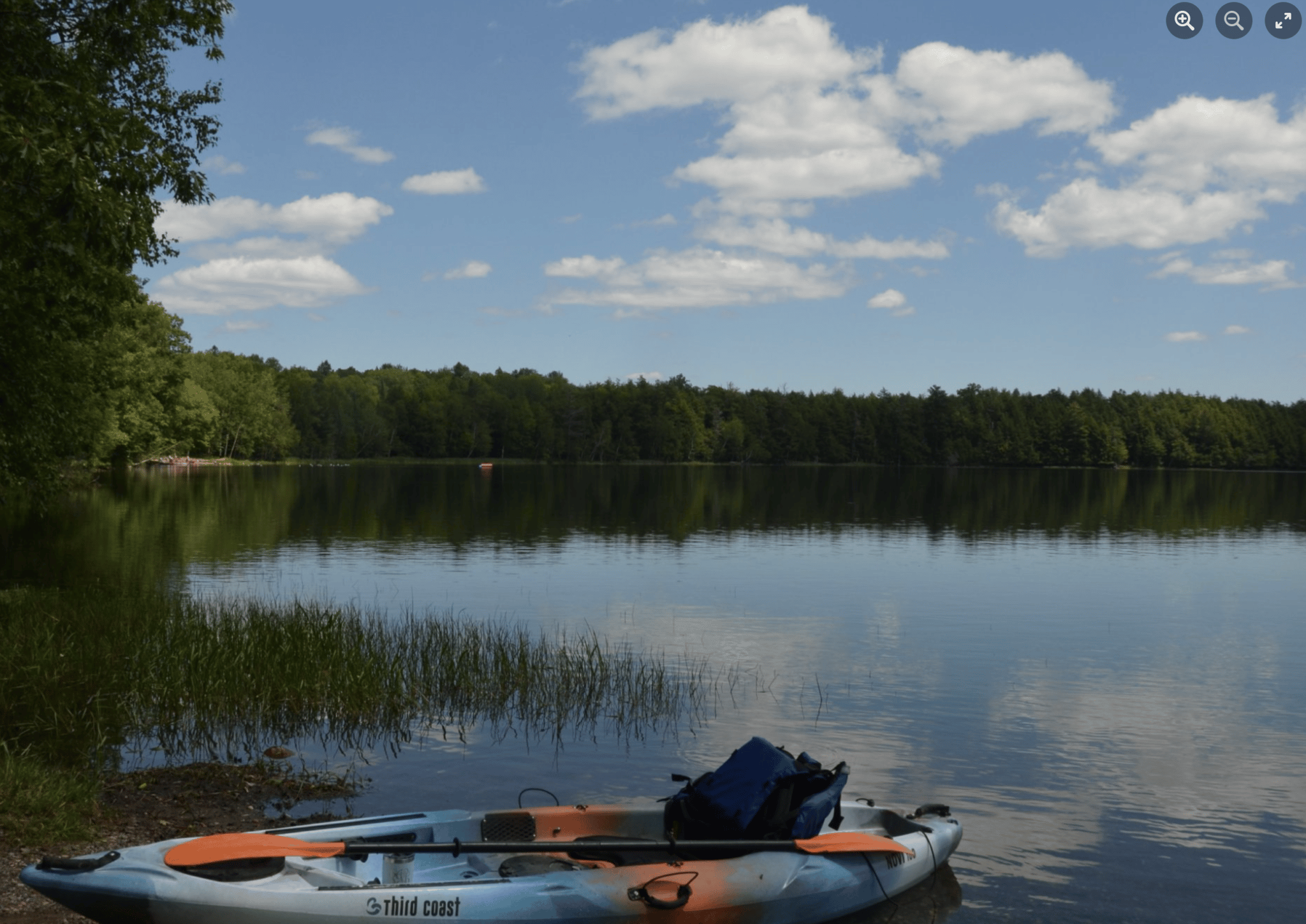 Boat on a lake in Chequamegon-Nicolet National Forest