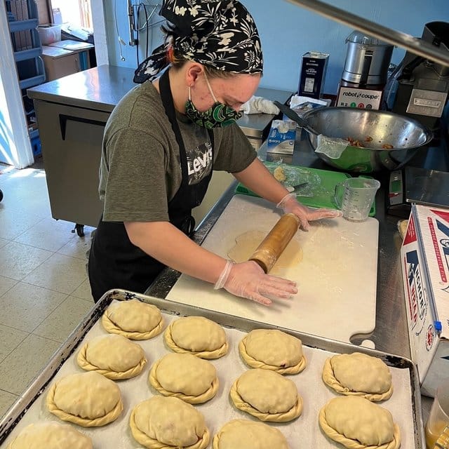 Making Cornish pasties at the Keewnaw Co-op, Upper Peninsula, Michigan