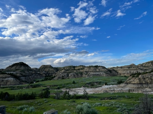 Badlands and Blue Sky