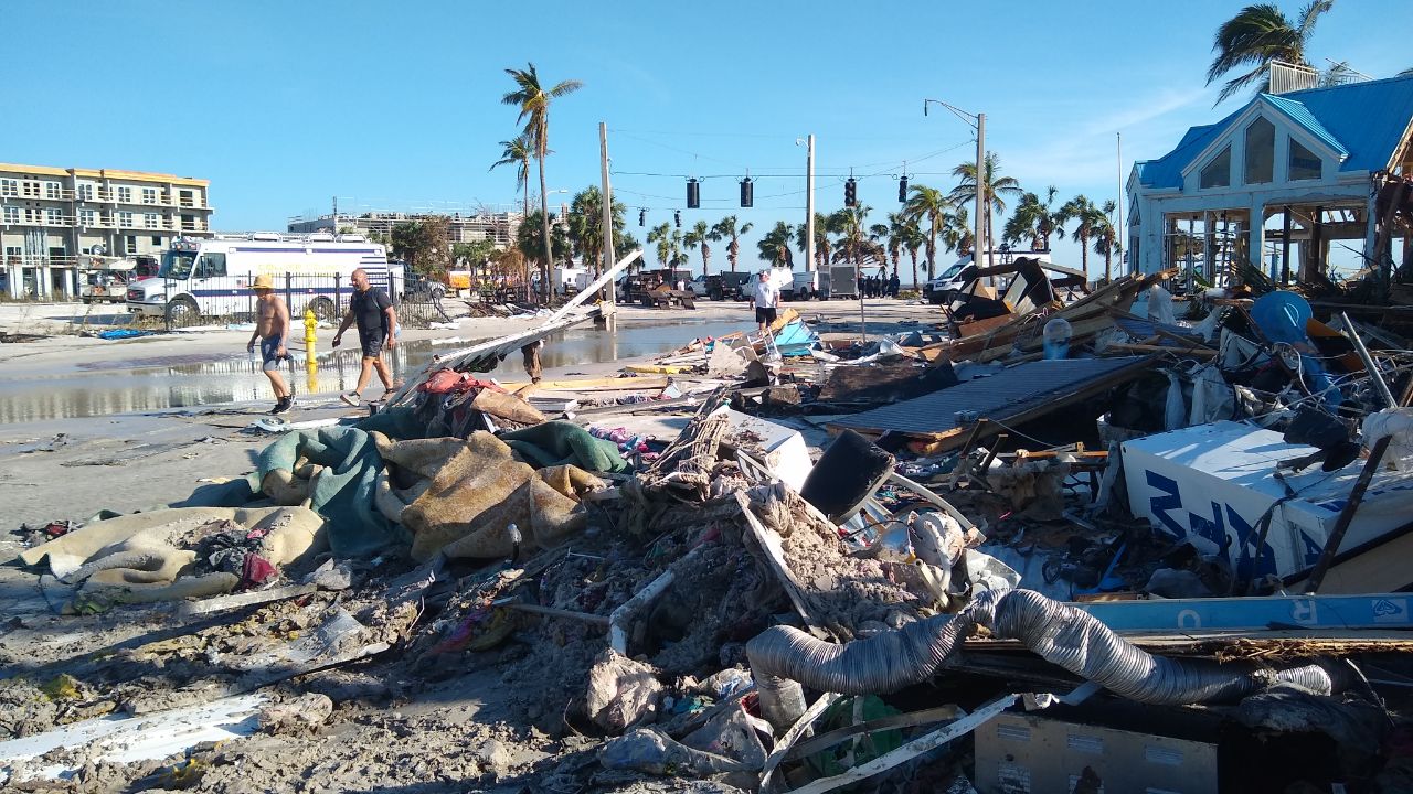 Officials say 90 percent of Ft. Myers Beach, Florida is destroyed.