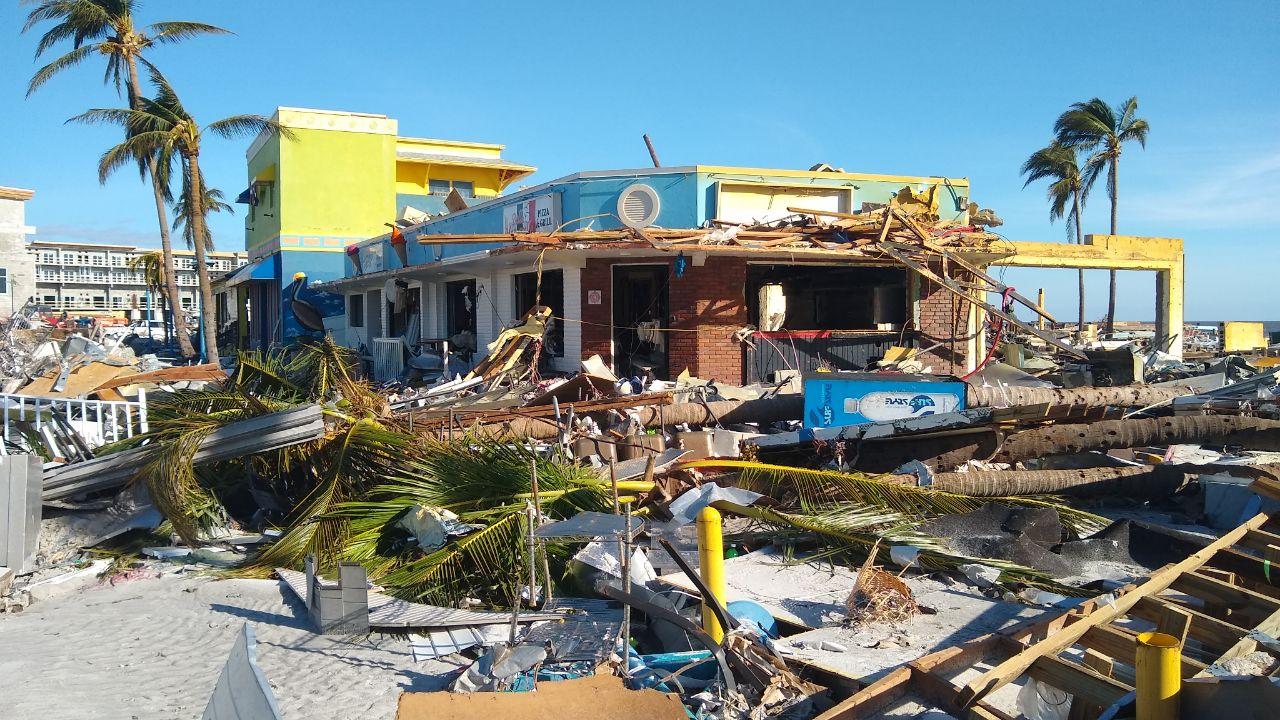 Stores destroyed Fort Myers Beach