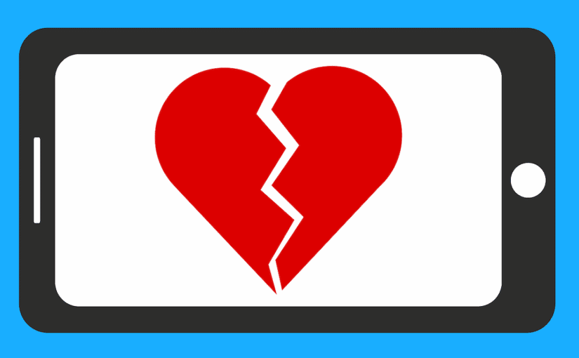 Broken heart graphic