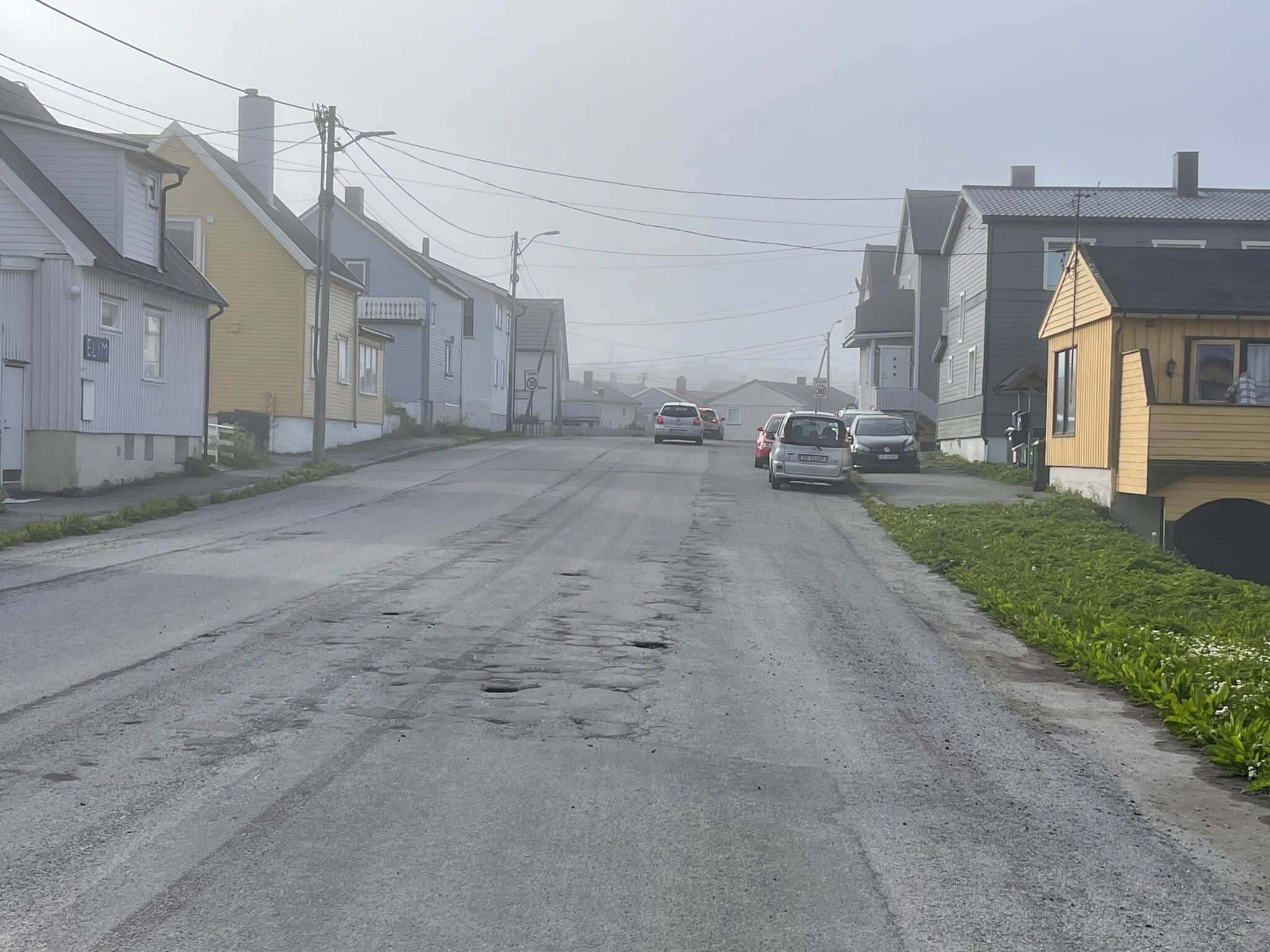 Fog in Vardo, Norway first stop or the Havila Castor