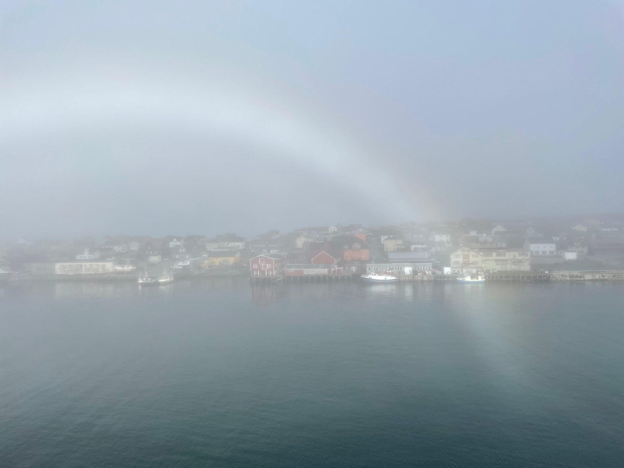 Rainbow trying to peek through in Vardo