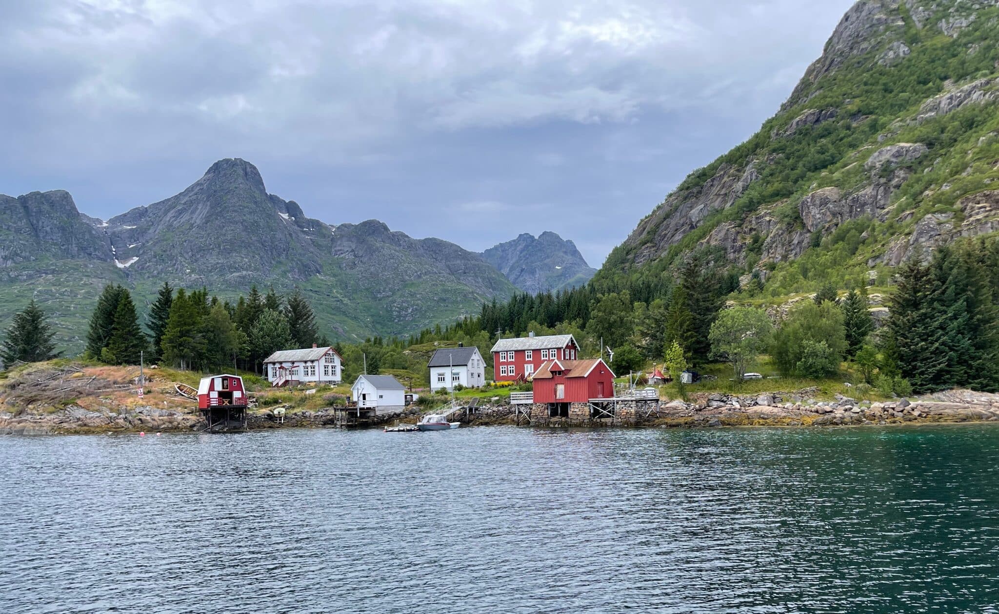 Houses on Ullvoya in the Lofoten Islands