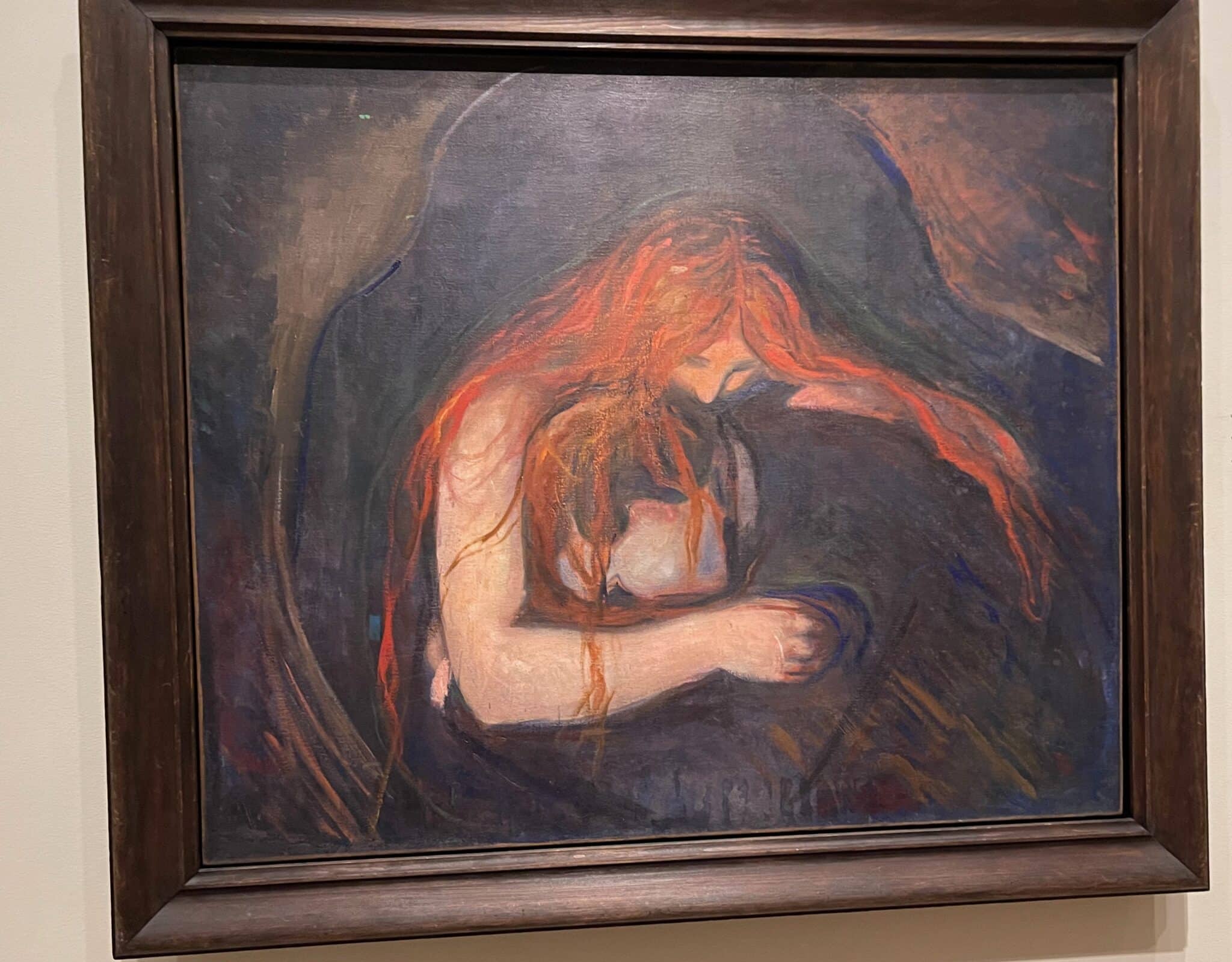 The vampire painting by Edvard Munch