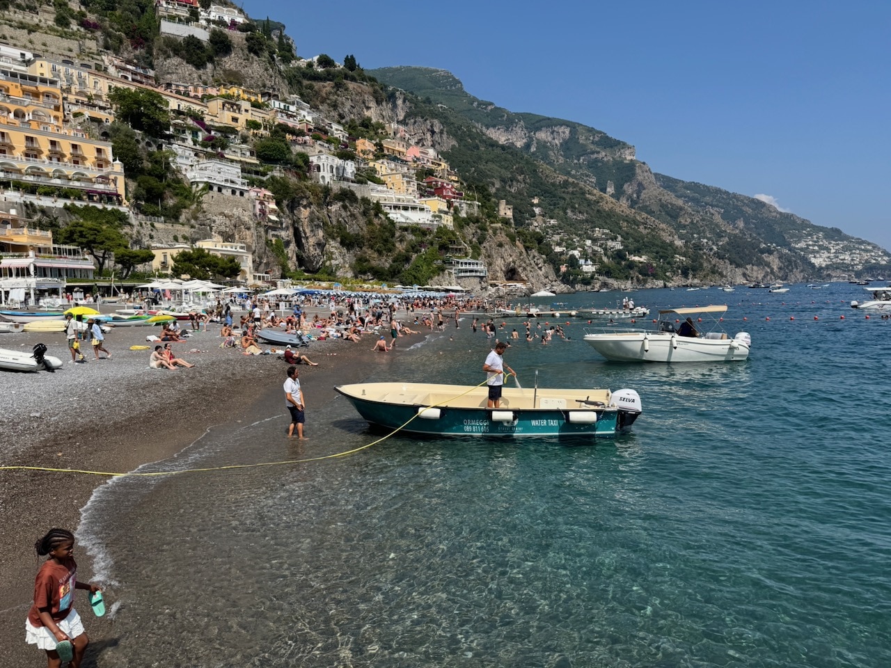 Positano harbor with boats. Photo by ConsumerMojo.com