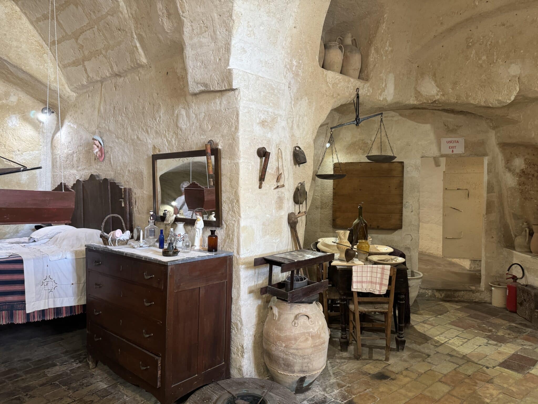 Dining area in a cave house. Photo by ConsumerMojo.com