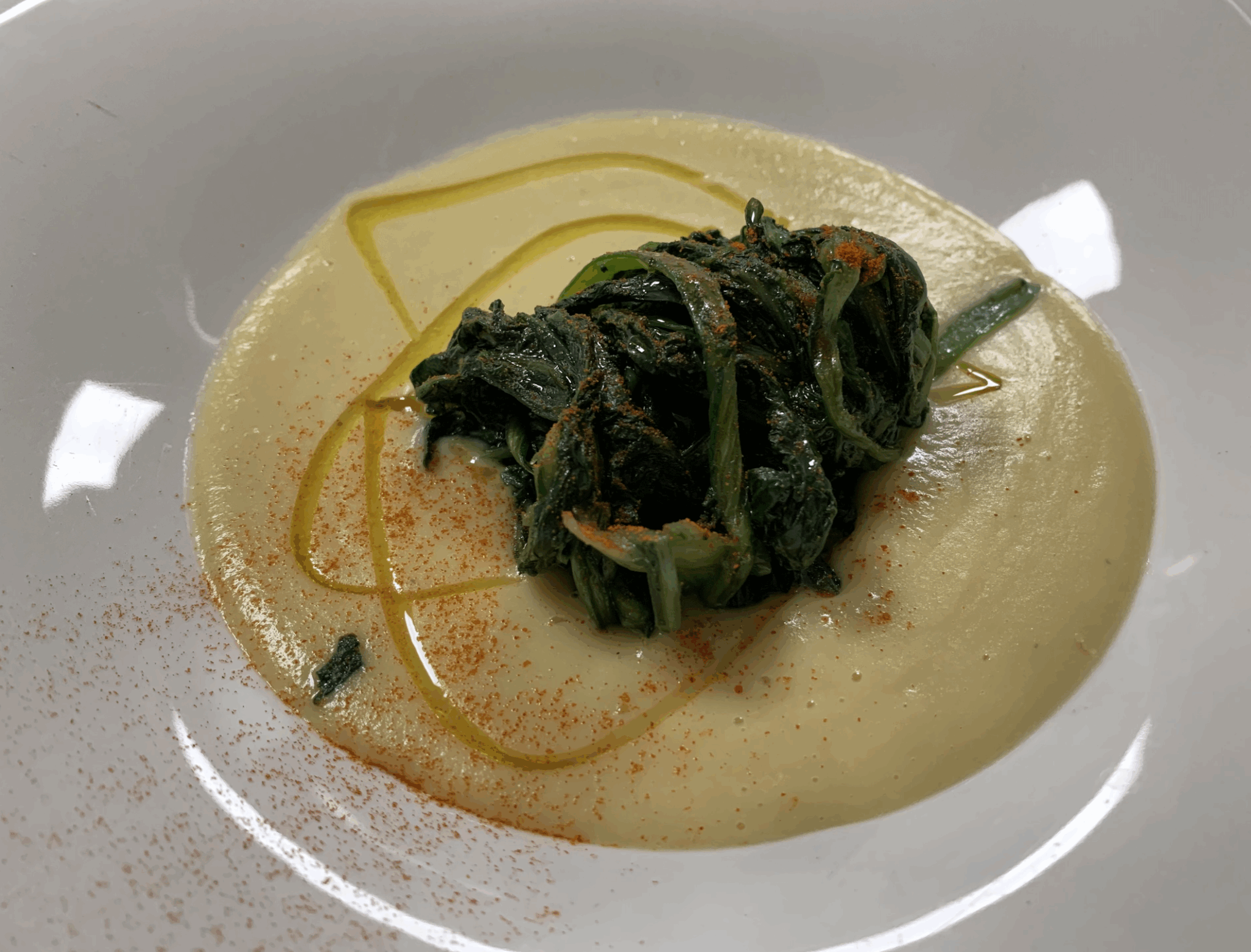 Pureed fava beans with chicory from Baccanti Restaurant in Matera. Photo Courtesy Baccanti.