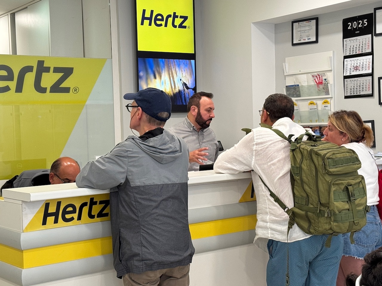 Renting a car at Hertz in Sorrento. Photo by ConsumerMojo.com