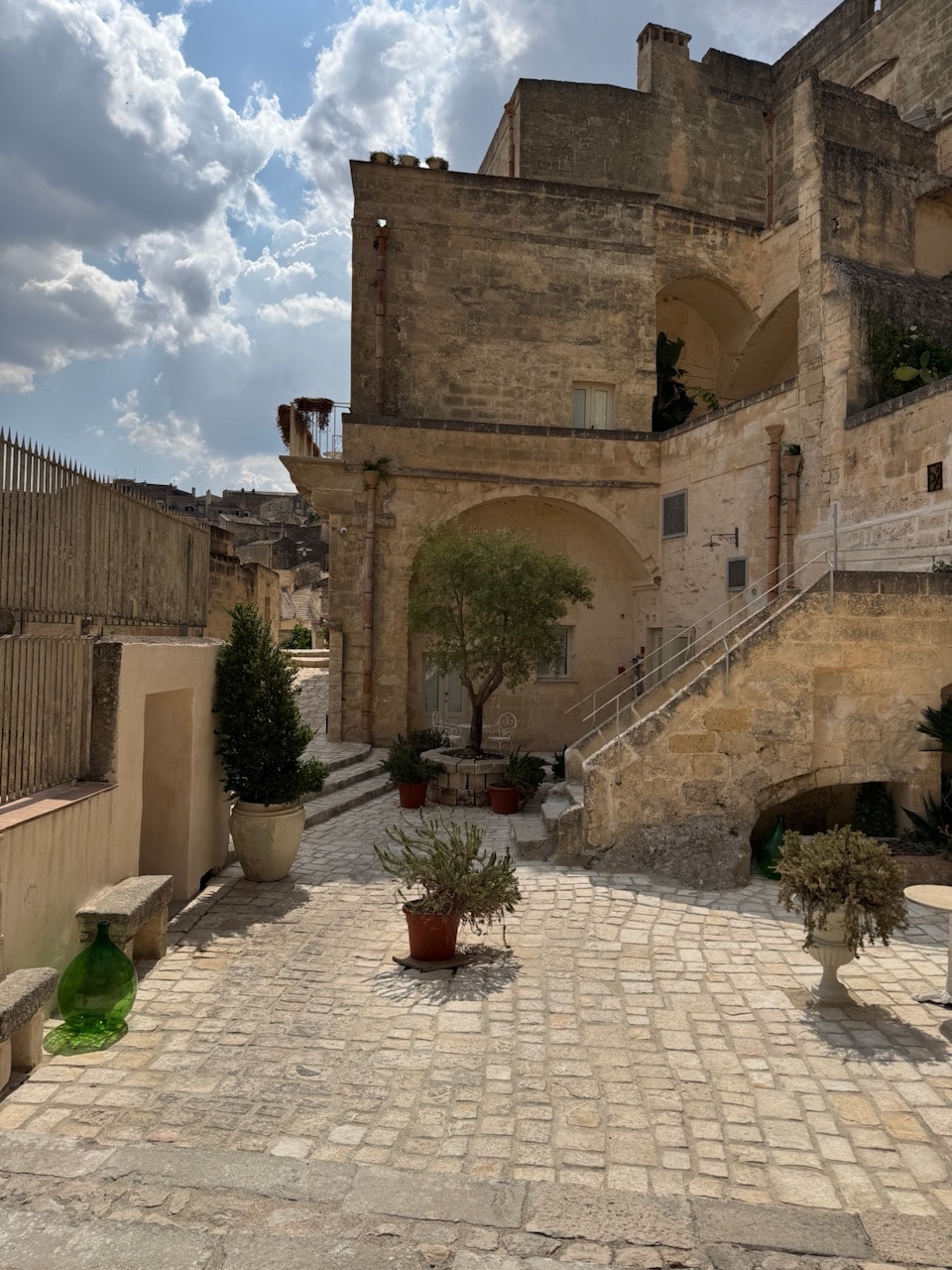 Sant'Angelo Hotel up the stairs into the rooms. Photo by ConsumerMojo.com