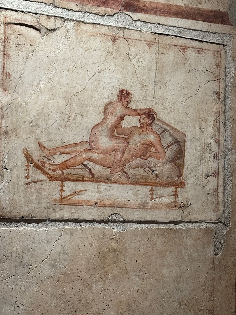 Fresco of couple having sex. Photo by ConsumerMojo.com
