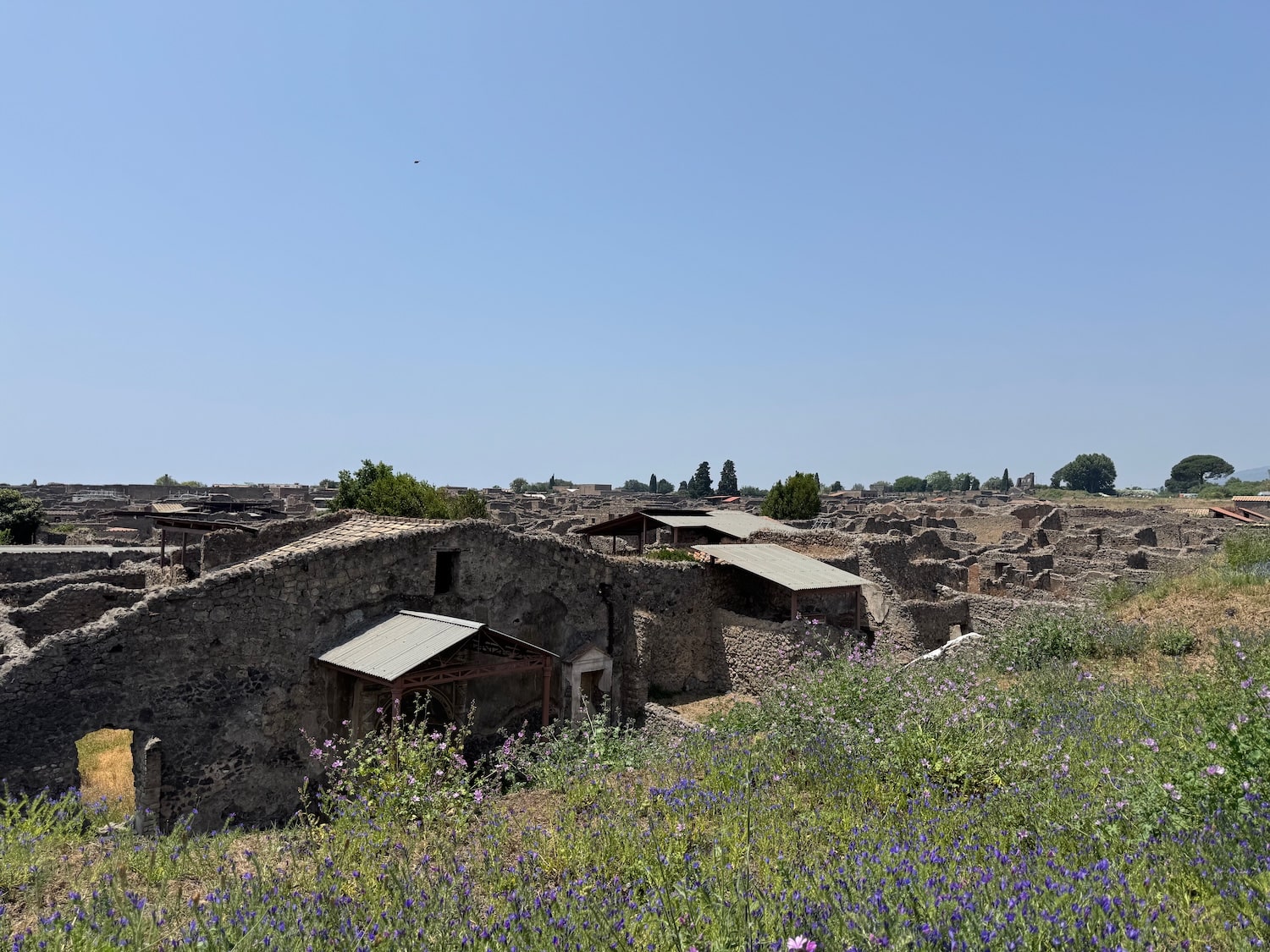 Unrestored section of Pompeii