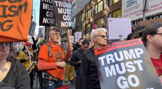 Thousands at Times Square No Kings Rally