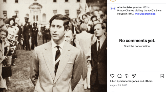 Prince Charles 1977 Atlanta History Center Instagram