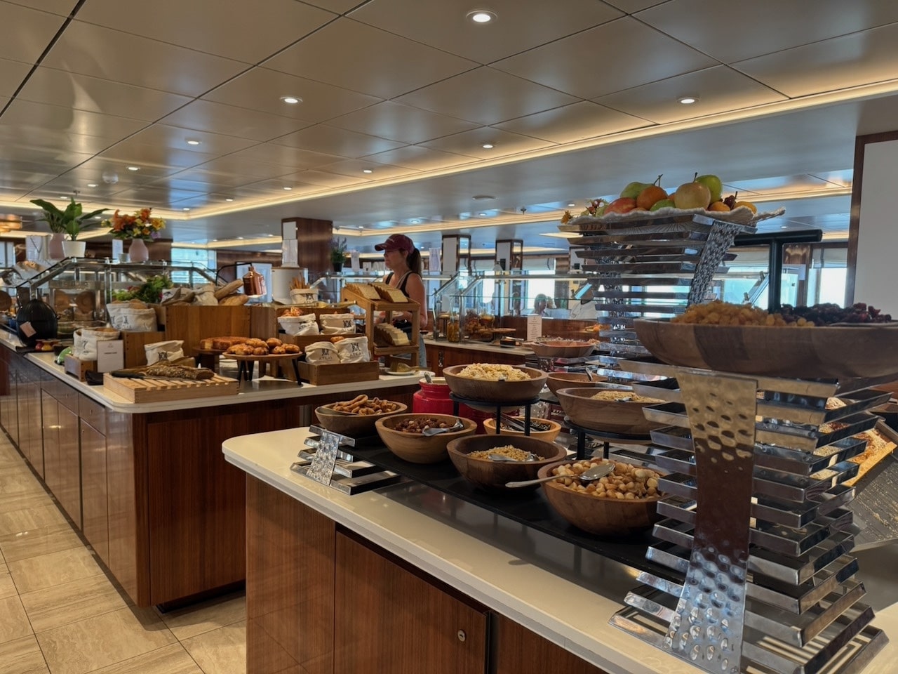 Buffet breakfast on World Traveller. Photo by ConsumerMojo.com