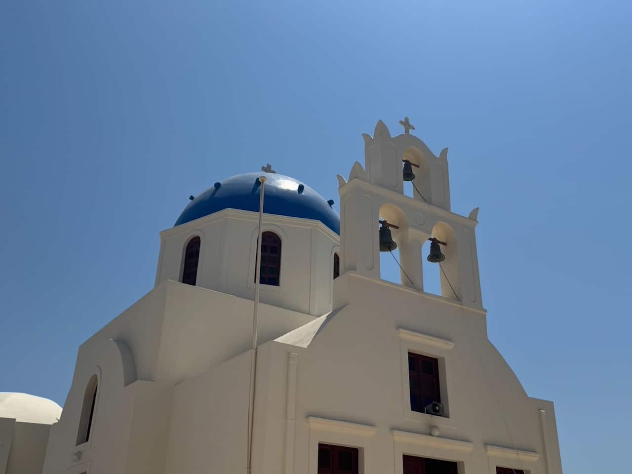 Blue domed church on Santorini