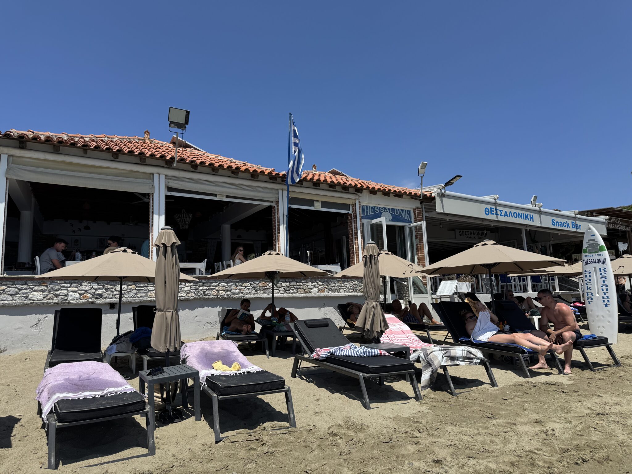 Umbrellas and Chairs, Magali Amos Beach Skiathos. Photo by ConsumerMojo.com