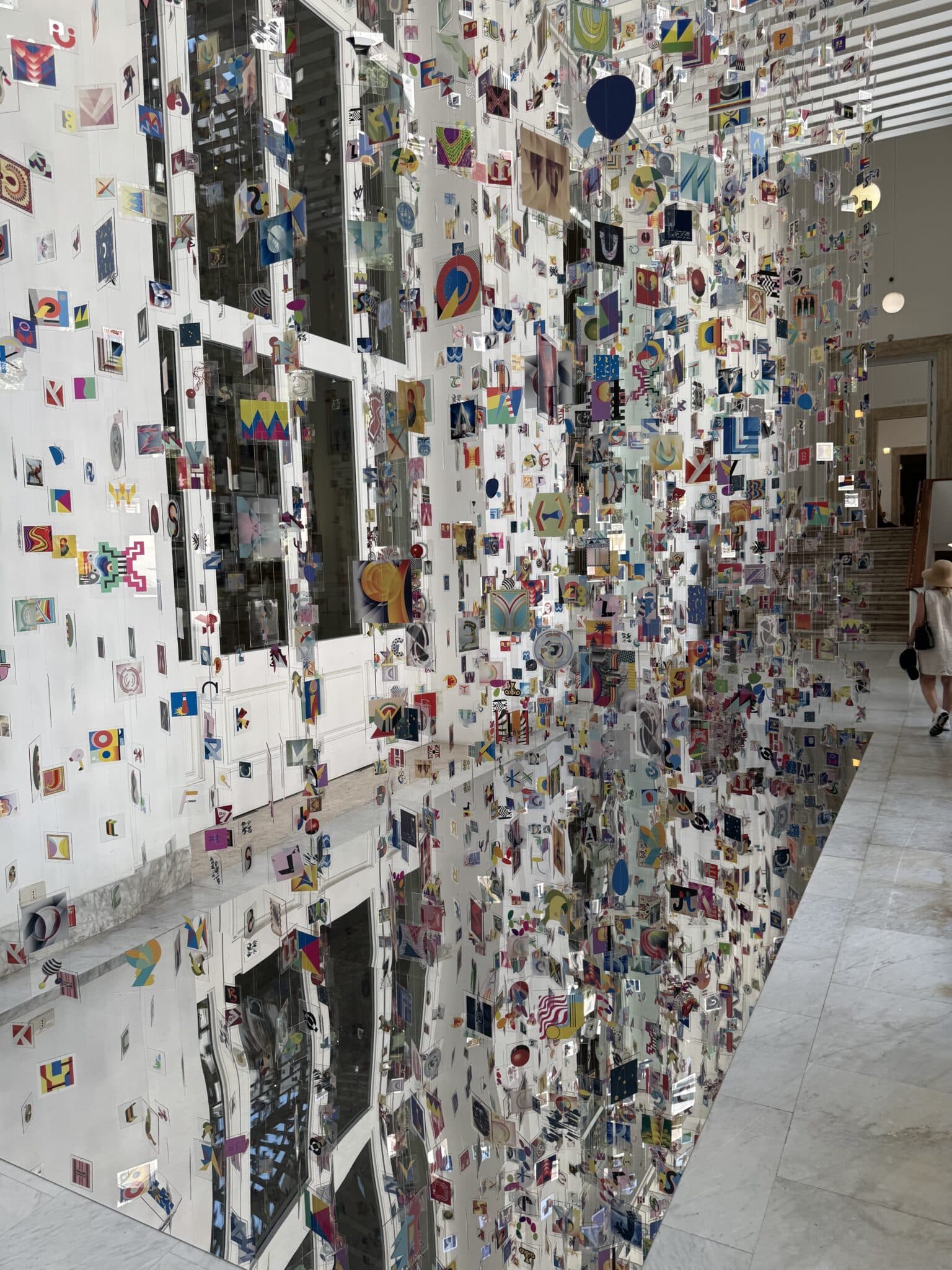 Futurpioggia hanging sculpture by Lorenzo Marini. In the Gallery of Contemporary and Modern Art, Rome. Photo by ConsumerMojo.com