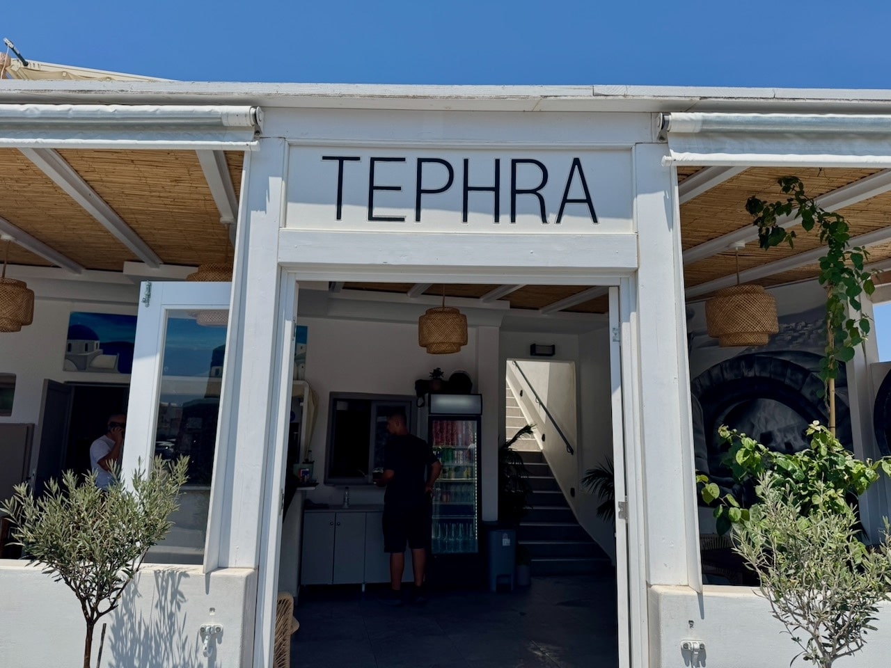 Exterior Tephra Restaurant in Oia, Santorini. Photo by ConsumerMojo.com